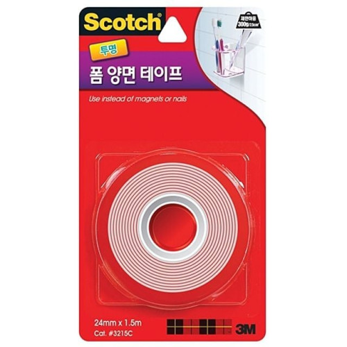 3M 스카치 강력투명 폼양면 테이프 3215C