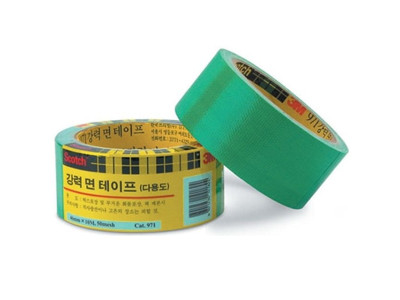 3M 스카치 강력 면테이프 971 녹색