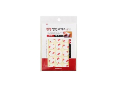 아트사인 원형 양면테이프 20mm 25개입 0623
