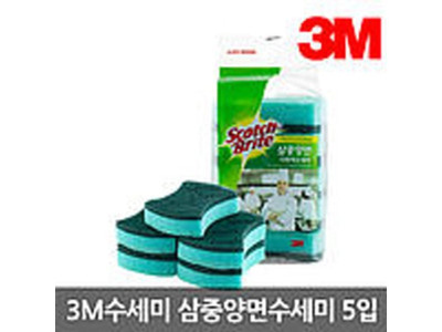 스카치브라이트 삼중 양면 다목적 수세미 주방 설거지
