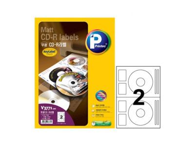 애니라벨 2600 100 CD라벨 CDR 2칸 100매 무광