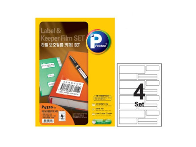 프린텍 P4320 10 라벨보호필름 키퍼세트 4SET 10매