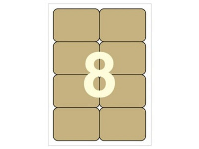 세모네모 크라프트 라벨지 8칸 100매 C-K3008