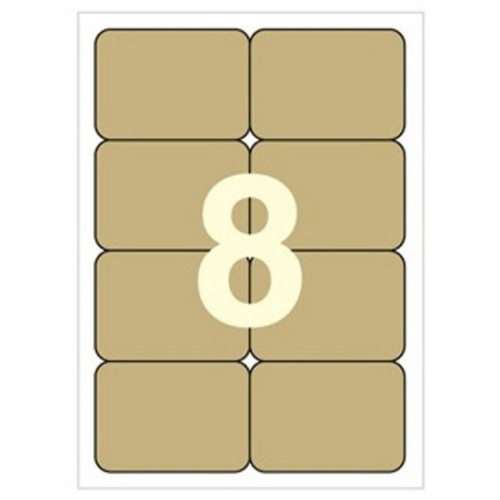 세모네모 크라프트 라벨지 8칸 100매 C-K3008