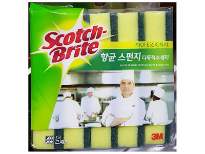 수세미(3M 양면 스폰지 5매) 주방수세미