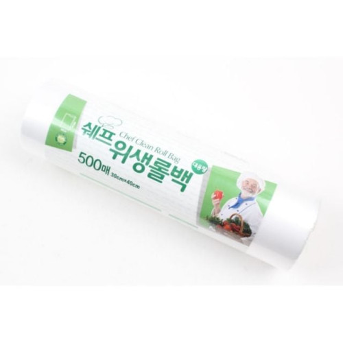 쉐프 위생롤백 30x40 500매 투명봉투 일회용비닐