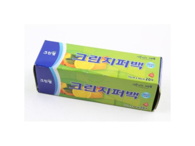 크린 지퍼백 15x10x20매 크린랲지퍼백 주방지퍼백