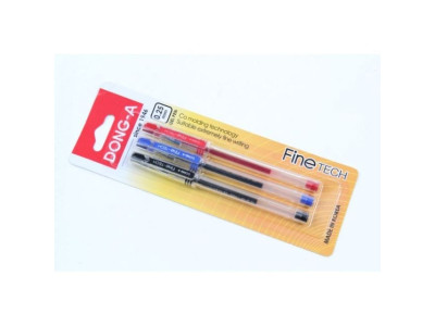 동아 파인테크 0.25mm 3색 혼합 얇은볼펜 FINETECH