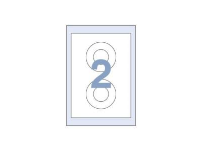 세모네모 라벨지 100매 C 3011 2칸 지름114