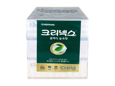 크리넥스 클래식 숲속향 각티슈 180매 x 6입 - O