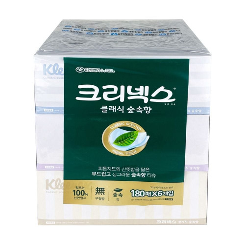 크리넥스 클래식 숲속향 각티슈 180매 x 6입 - O