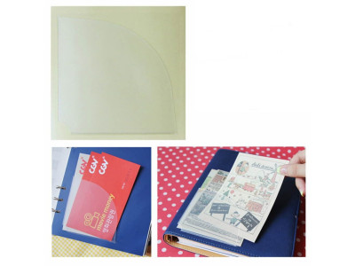 [ 코너형 포켓 라벨테이프 중형 30매 90x90 ] 바인더 수납비닐 코너스틱 윈디커 포스트포켓