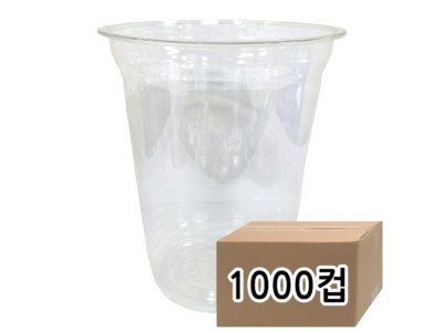 92파이 14온스 투명 아이스 PET컵 1000개입 테이크아웃 일회용 음료컵