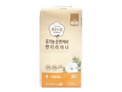 좋은느낌 유기농 순면커버 팬티라이너 롱 36P -O
