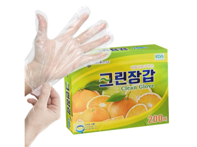 태상 크린장갑 일회용 위생장갑 200매 청결 비닐장갑