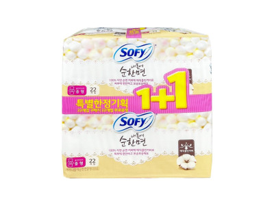 쏘피 내몸에 순한면 중형 22+22개입 생리대 -O