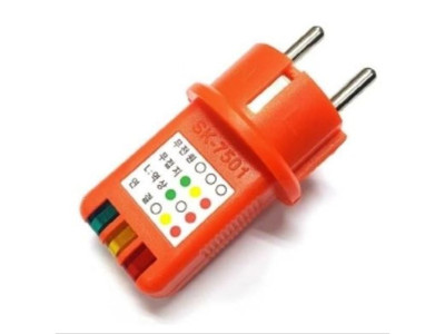 SKM전자 콘센트 접지 테스터 시험기 SK-7501