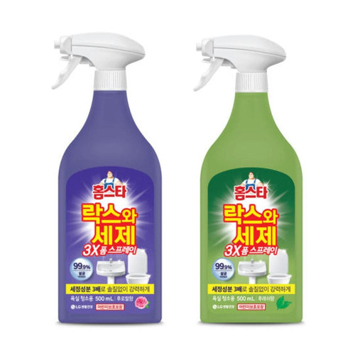 홈스타 락스와 세제 500ml 3X 폼스프레이 랜덤