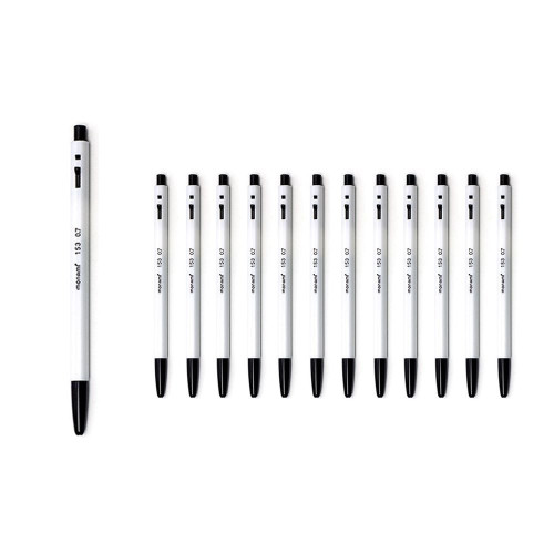 모나미 153 기본 볼펜 12p세트 (0.7mm) 검정색볼펜