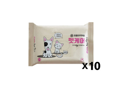 아이러브 펫케어 물티슈 20매 (피톤치드) X10 크리너