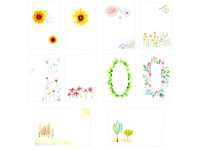 따쟁이공방 수채화 감성 Flower 엽서세트 10매입