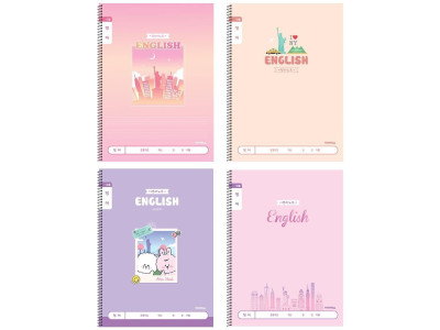 초등 스프링 슬림 영어 노트 10칸 넓은칸 4권