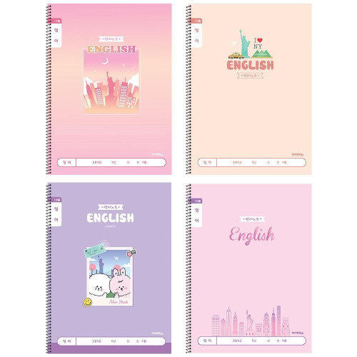 초등 스프링 슬림 영어 노트 10칸 넓은칸 4권