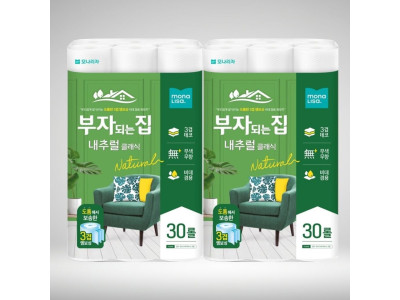 부자되는집 내추럴클래식 두루마리휴지 3겹화장지 30롤x2팩