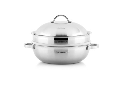 크로벨 통3중 파티웍 찜솥 28cm
