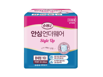 수려니 성인용기저귀 언더웨어 중대형 10매X8팩 공용