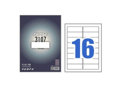 한국폼텍 폼텍라벨지 3107 (16칸 100매)