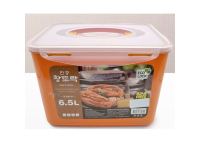 황토락 김치통 김장 밀폐 용기 진공 반찬통 6.5리터