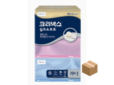 크리넥스 각티슈 실크소프트 250매X3개_6팩(18개입)